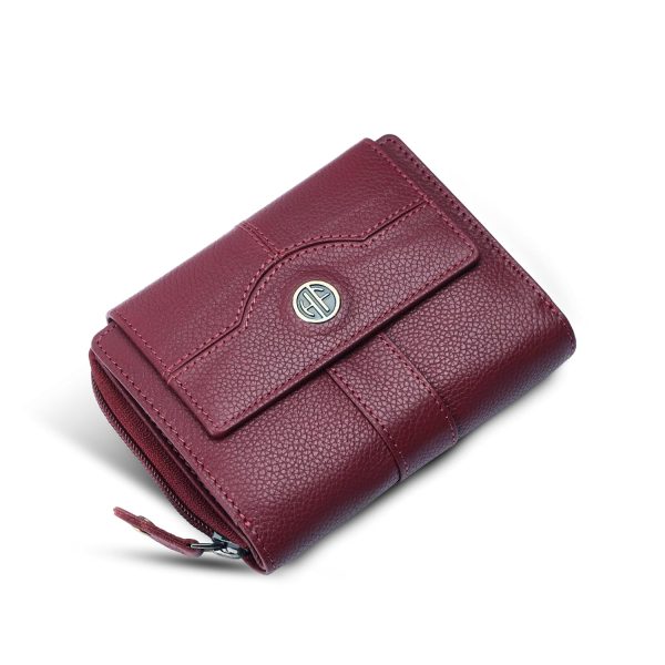 HAMMONDS FLYCATCHER Leather Ladies Wallet for Woman with 14 Card Slots - Clutch Purse for Women, Ladies Wallet for Women Stylish, Ladies Purse for Women Wallet, Purse for Woman, Berry