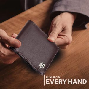 HAMMONDS FLYCATCHER Genuine Leather Wallet for Men, RFID Protected Leather Purse, Money Purse, Bi-Fold Wallet, 8 Card Slots, Coin Pocket, Hidden Pockets - Chocolate Brown
