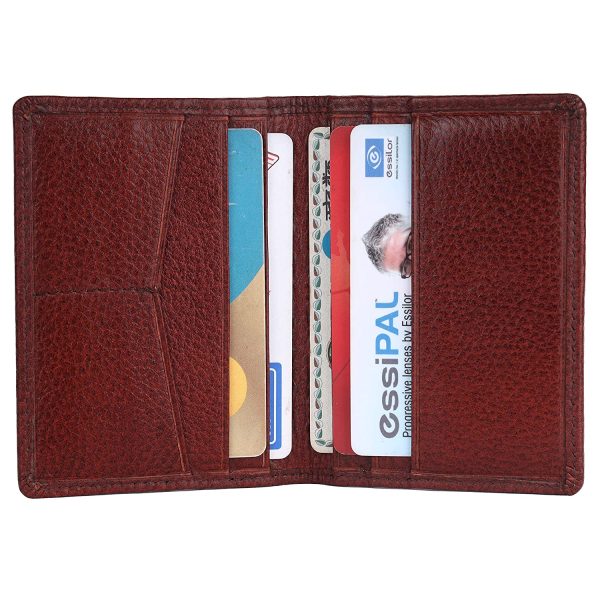HAMMONDS FLYCATCHER Genuine Leather Card Holder Wallet for Man & Women, RFID Protected ATM/Credit Card Holder Wallet for Men with 6 Slots - Image 3