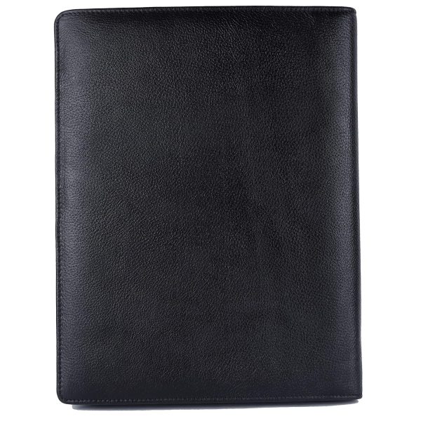 HAMMONDS FLYCATCHER Genuine Leather File Folder, Document Organizer File with Zipper Closure, Premium File Holder for Documents, Business & Office Document File Folder Black - Image 3