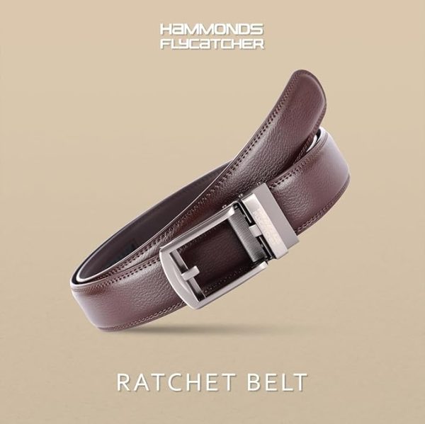 HAMMONDS FLYCATCHER Genuine Leather Belt for Men - Perfect for Formal and Casual Wear - Adjustable Waistband up to 46 Inches - Autolock Belt for Formal and Casual Wear - Image 4