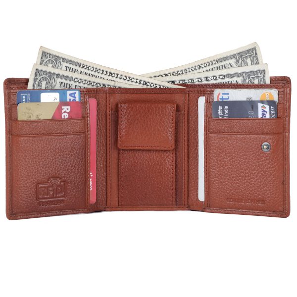 HAMMONDS FLYCATCHER Black Wallets for Man - Trifold Genuine Leather Men Wallet with RFID Protection, 5 Card Slots, 2 ID Windows, Currency Slots, Snap Button Closure, Gift Box Included, Gift for Men - Image 4