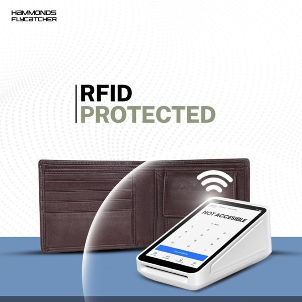 HAMMONDS FLYCATCHER Genuine Leather Wallet for Men, RFID Protected Leather Purse, Money Purse, Bi-Fold Wallet, 8 Card Slots, Coin Pocket, Hidden Pockets - Chocolate Brown - Image 5