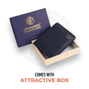 HAMMONDS FLYCATCHER Genuine Leather Slim Wallet for Men, Blue | RFID Protected Leather Wallets for Men | Mens Wallet with 6 Card Slots Card Container