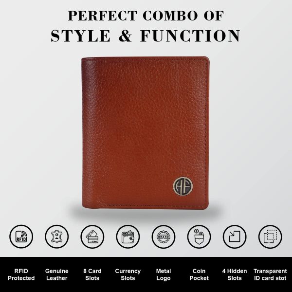 HAMMONDS FLYCATCHER Wallet for Men Leather Original, Mens Wallet, Leather Wallets for Men Stylish, Bi-Fold Wallets for Man, 3 Card Slots, 2 ID Slots, Coin Pocket, Gift for Mens - Image 4