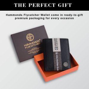 HAMMONDS FLYCATCHER Wallet for Men Leather Original, Mens Wallet, Leather Wallets for Men Stylish, Bi-Fold Wallets for Man, 3 Card Slots, 2 ID Slots, Coin Pocket, Gift for Mens