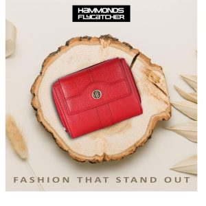 HAMMONDS FLYCATCHER Leather Ladies Wallet for Woman with 14 Card Slots - Clutch Purse for Women, Ladies Wallet for Women Stylish, Ladies Purse for Women Wallet, Purse for Woman, Red