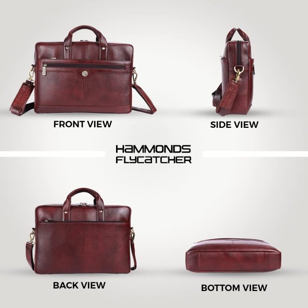 Hammonds Flycatcher Brown Genuine Leather Laptop Bag For Men - Bags | Laptop Bags For Men | Bag For Men - Image 2