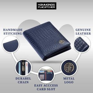 HAMMONDS FLYCATCHER Wallet for Men Leather Original, Mens Wallet, Leather Wallets for Men Stylish, Bi-Fold Wallets for Man, 3 Card Slots, 2 ID Slots, Coin Pocket, Gift for Mens