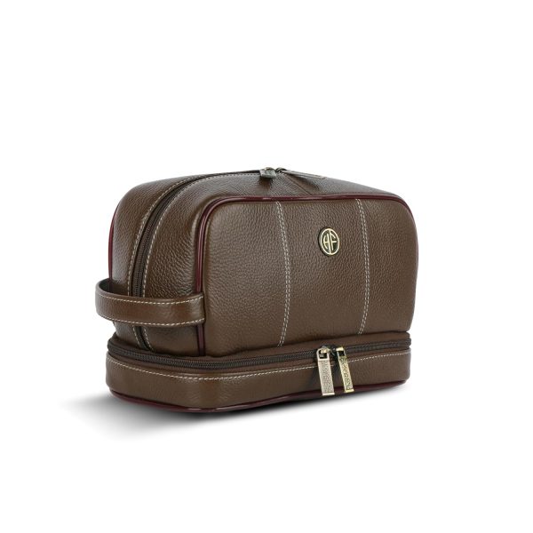 Hammonds Flycatcher Genuine Leather Toiletry Bag for Men and Women Cosmetic Organizer Bag, Travel Organizer Pouch, Shaving Kit Bag for Men Toiletry Pouch for Men with Multiple Pockets - Mehendi - Image 10
