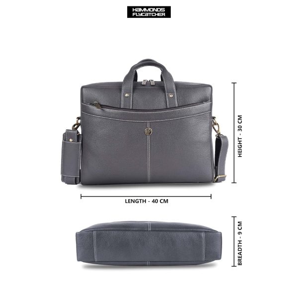 HAMMONDS FLYCATCHER Genuine Leather Office Bag for Men, 15.6 Inch Professional Brown Laptop Bag for Men, Adjustable Strap & Multi Compartments, Travel, Daily Use - Image 7