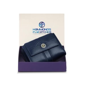 HAMMONDS FLYCATCHER Leather Ladies Wallet for Woman with 14 Card Slots - Clutch Purse for Women, Ladies Wallet for Women Stylish, Purse for Woman, Blue