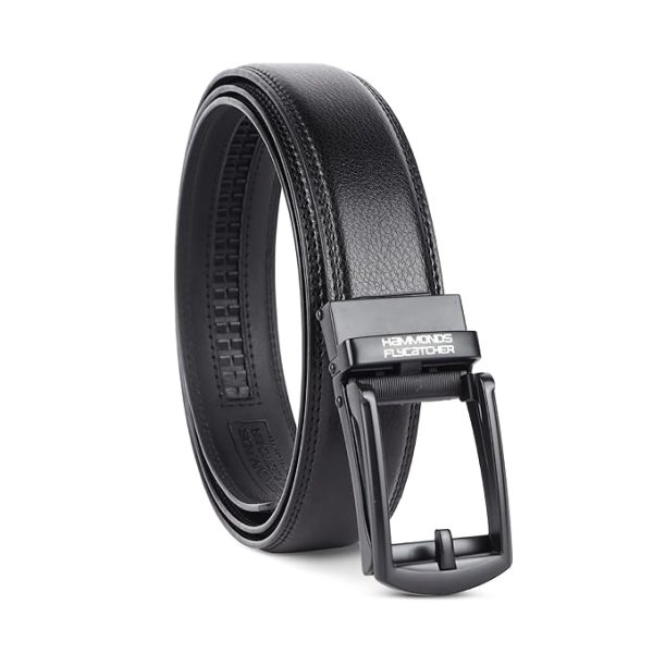 HAMMONDS FLYCATCHER Genuine Leather Belt for Men - Perfect for Formal and Casual Wear - Adjustable Waistband up to 46 Inches - Autolock Belt for Formal and Casual Wear