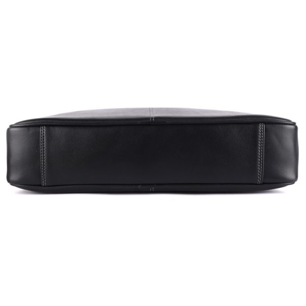 HAMMONDS FLYCATCHER Genuine Leather Black Laptop Bag for Men - Messenger Office Bag for Men - Fits Up to 15.6 Inch Laptop - Adjustable Shoulder Strap - Ideal for Office, Travel, Daily Use - Image 3