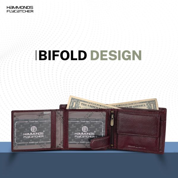 HAMMONDS FLYCATCHER RFID Protected Bi-Fold Wallet for Men Leather Original, Mens Wallet, Leather Wallets for Men, Stylish Purse with 6 Card Slots, 3 ID Slot, Coin Pocket, Gift for Mens - Brown - Image 3