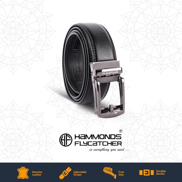 HAMMONDS FLYCATCHER Gift for Men Combo - Genuine Leather Wallet and Belt Combo Box - Leather Belt- Birthday Special & Unique Gift Ideas for Husband, Boyfriend, Teachers, Father - Midnight Black - Image 7