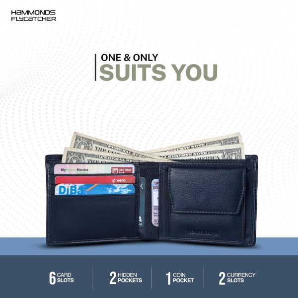 HAMMONDS FLYCATCHER Wallet for Men Leather Original, Mens Wallet, Leather Wallets for Men Stylish, Bi-Fold Wallets for Man, 6 Card Slots, Easy Access Card Slots, Coin Pocket, Mens Gift (Copy) - Image 3