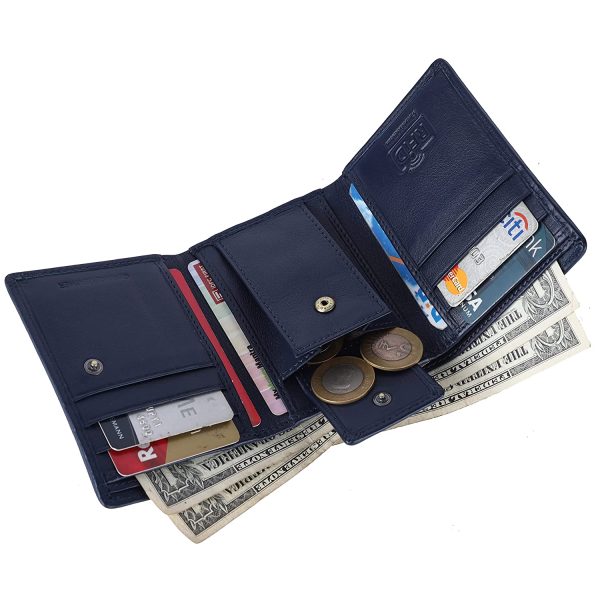 HAMMONDS FLYCATCHER Black Wallets for Man - Trifold Genuine Leather Men Wallet with RFID Protection, 5 Card Slots, 2 ID Windows, Currency Slots, Snap Button Closure, Gift Box Included, Gift for Men - Image 5
