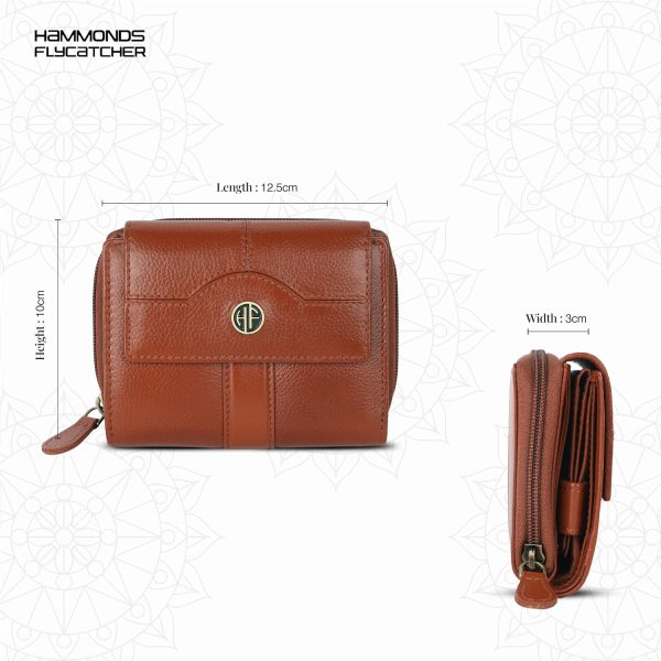 HAMMONDS FLYCATCHER Leather Ladies Wallet for Woman with 14 Card Slots - Clutch Purse for Women, Ladies Wallet for Women Stylish, Ladies Purse for Women Wallet, Purse for Woman, Tan - Image 6