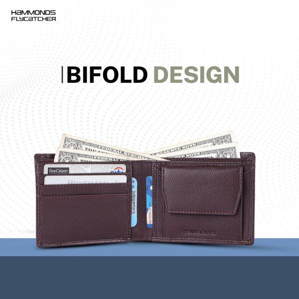 HAMMONDS FLYCATCHER Wallet for Men Leather Original, Mens Wallet, Leather Wallets for Men Stylish, Bi-Fold Wallets for Man, 6 Card Slots, Easy Access Card Slots, Coin Pocket, Mens Gift (Copy) - Image 4