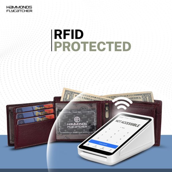 HAMMONDS FLYCATCHER RFID Protected Bi-Fold Wallet for Men Leather Original, Mens Wallet, Leather Wallets for Men, Stylish Purse with 6 Card Slots, 3 ID Slot, Coin Pocket, Gift for Mens - Brown - Image 7