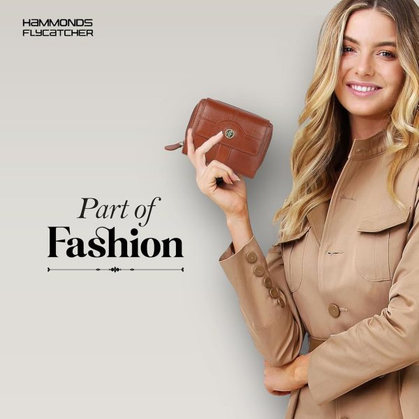 HAMMONDS FLYCATCHER Leather Ladies Wallet for Woman with 14 Card Slots - Clutch Purse for Women, Ladies Wallet for Women Stylish, Ladies Purse for Women Wallet, Purse for Woman, Tan - Image 7