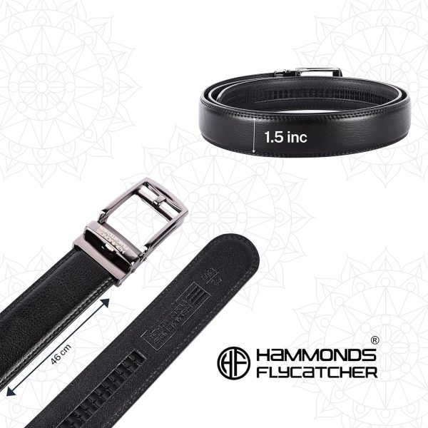 HAMMONDS FLYCATCHER Gift for Men Combo - Genuine Leather Wallet and Belt Combo Box - Leather Belt- Birthday Special & Unique Gift Ideas for Husband, Boyfriend, Teachers, Father - Midnight Black - Image 6