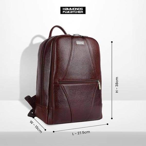 HAMMONDS FLYCATCHER Genuine Leather 14 inch laptop Backpack - Image 5