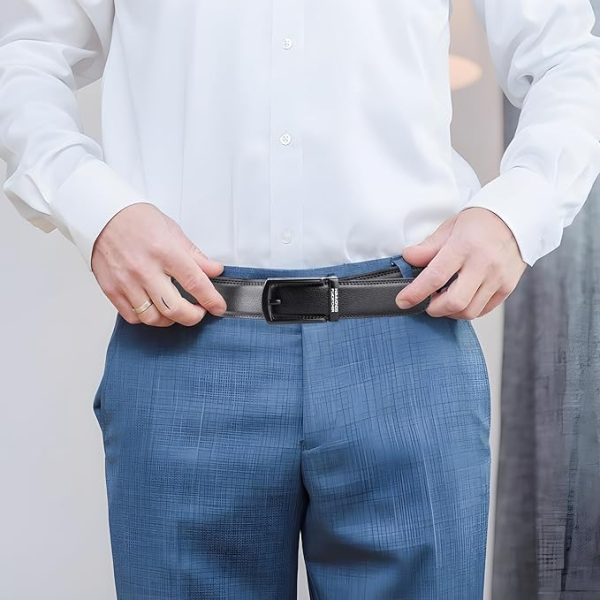 HAMMONDS FLYCATCHER Genuine Leather Belt for Men - Perfect for Formal and Casual Wear - Adjustable Waistband up to 46 Inches - Autolock Belt for Formal and Casual Wear - Image 5