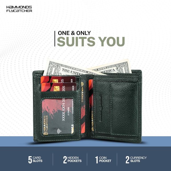 HAMMONDS FLYCATCHER Wallet for Men Leather Original, Mens Wallet, Leather Wallets for Men Stylish, Bi-Fold Wallets for Man, 3 Card Slots, 2 ID Slots, Coin Pocket, Gift for Mens - Image 5