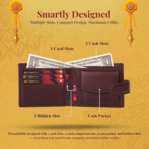HAMMONDS FLYCATCHER Gift for Men Combo - Genuine Leather Wallet and Belt Combo Box - Leather Belt- Birthday Special & Unique Gift Ideas for Husband, Boyfriend, Teachers, Father (Copy) - Image 3