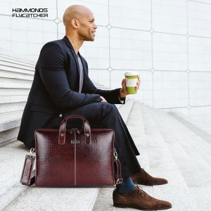 HAMMONDS FLYCATCHER Genuine Leather Office Bag for Men - 15.6 Inch Laptop Bag for Men for Professionals, Business Travelers - Adjustable Straps & Multiple Compartments - 1 Year Warranty