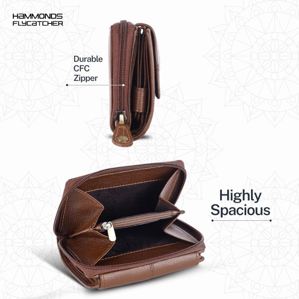 HAMMONDS FLYCATCHER Leather Ladies Wallet for Woman with 14 Card Slots - Clutch Purse for Women, Ladies Wallet for Women Stylish, Ladies Purse for Women Wallet, Purse for Woman, Mehendi - Image 7