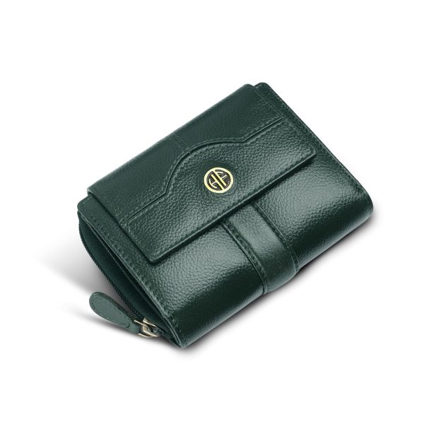 HAMMONDS FLYCATCHER Leather Ladies Wallet for Woman with 14 Card Slots - Clutch Purse for Women, Ladies Wallet for Women Stylish, Ladies Purse for Women Wallet, Purse for Woman, Green
