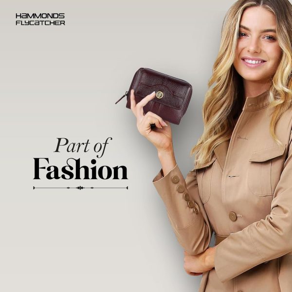 HAMMONDS FLYCATCHER Leather Ladies Wallet for Woman with 14 Card Slots - Clutch Purse for Women, Ladies Wallet for Women Stylish, Ladies Purse for Women Wallet, Purse for Woman, Brown - Image 4