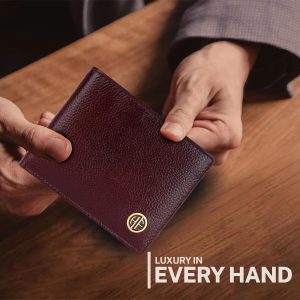 HAMMONDS FLYCATCHER Genuine Leather Wallet for Men, RFID Protected Leather Purse, Money Purse, Bi-Fold Wallet, 8 Card Slots, Coin Pocket, Hidden Pockets - Brown