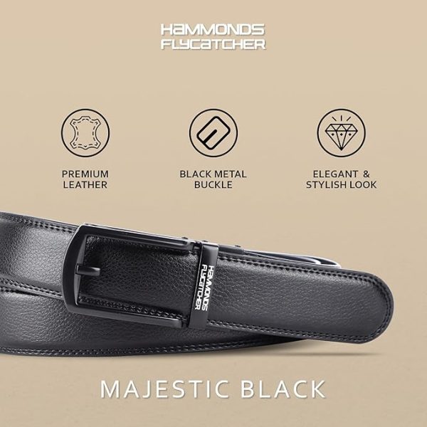 HAMMONDS FLYCATCHER Genuine Leather Belt for Men - Perfect for Formal and Casual Wear - Adjustable Waistband up to 46 Inches - Autolock Belt for Formal and Casual Wear - Image 6