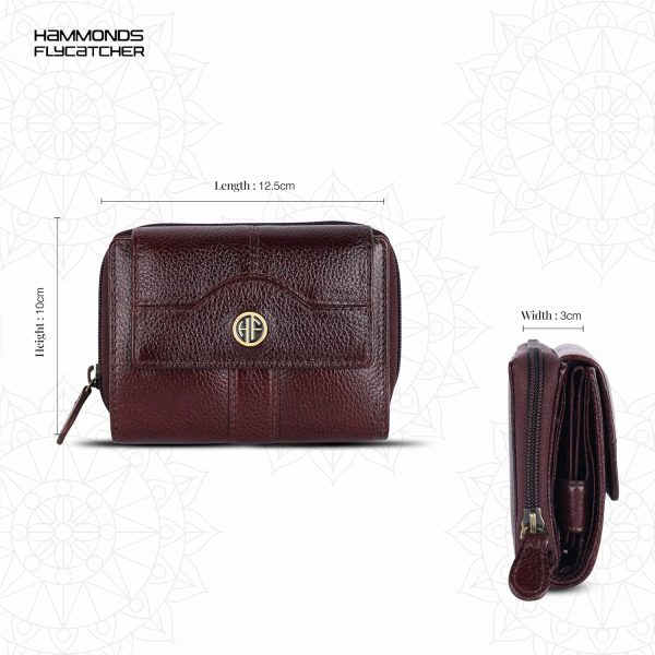 HAMMONDS FLYCATCHER Leather Ladies Wallet for Woman with 14 Card Slots - Clutch Purse for Women, Ladies Wallet for Women Stylish, Ladies Purse for Women Wallet, Purse for Woman, Brown - Image 5