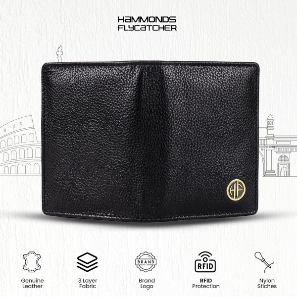 HAMMONDS FLYCATCHER Genuine Leather Card Holder Wallet for Man & Women, RFID Protected ATM/Credit Card Holder Wallet for Men with 6 Slots - Image 5