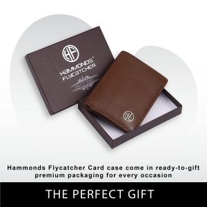 HAMMONDS FLYCATCHER Genuine Leather Card Holder Wallet for Man & Women, RFID Protected ATM/Credit Card Holder Wallet for Men with 6 Slots and 1 Currency Slot