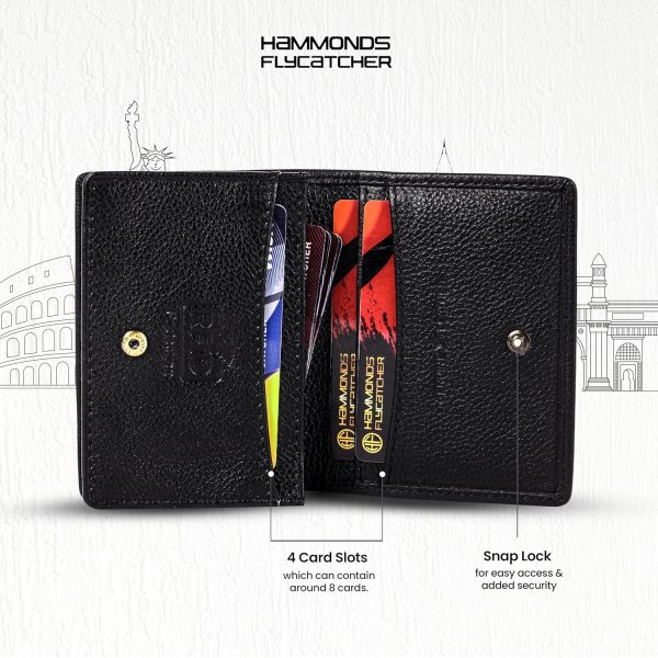 HAMMONDS FLYCATCHER Genuine Leather Card Holder Wallet for Man & Women, RFID Protected ATM/Credit Card Holder Wallet for Men with 6 Slots - Image 7