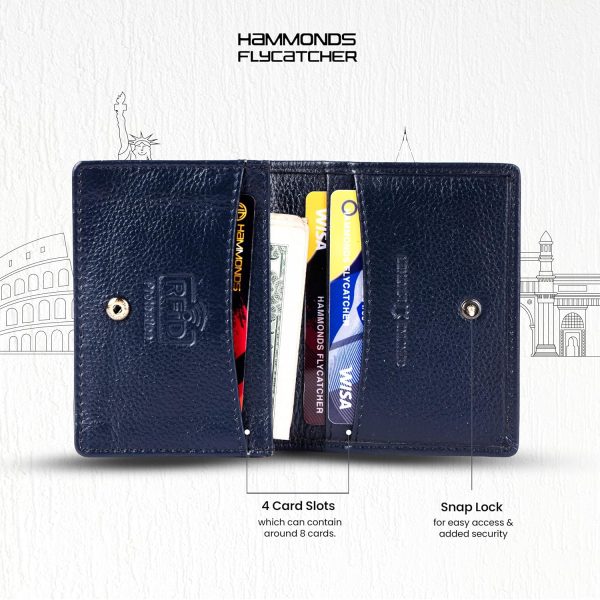 HAMMONDS FLYCATCHER Genuine Leather Card Holder Wallet for Man & Women, RFID Protected ATM/Credit Card Holder Wallet for Men with 6 Slots - Image 6
