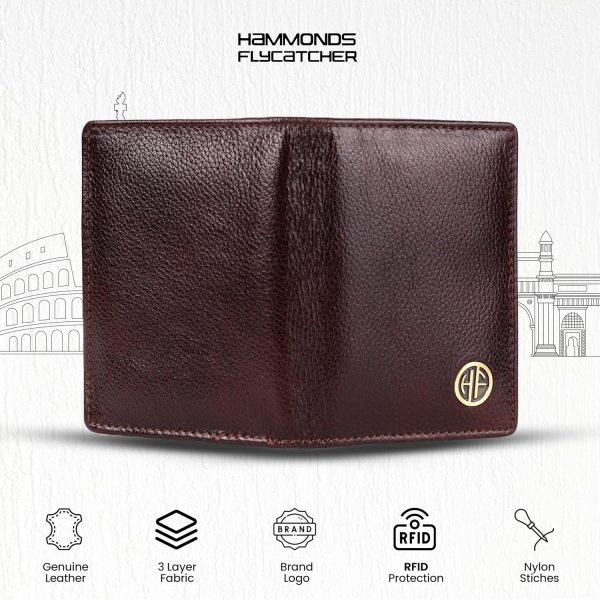 HAMMONDS FLYCATCHER Genuine Leather Card Holder Wallet for Man & Women, RFID Protected ATM/Credit Card Holder Wallet for Men with 6 Slots - Image 6
