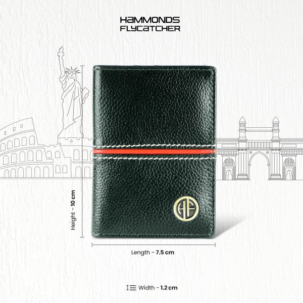 HAMMONDS FLYCATCHER Genuine Leather Card Holder Wallet for Man & Women, RFID Protected ATM/Credit Card Holder Wallet for with 6 Slots Design Green - Image 6
