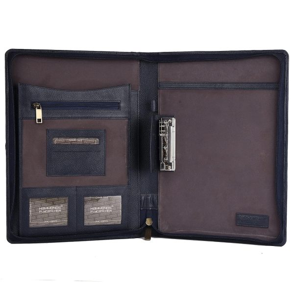 HAMMONDS FLYCATCHER Genuine Leather File Folder, Document Organizer File with Zipper Closure, Premium File Holder for Documents, Business & Office Document File Folder Black (Copy) - Image 5