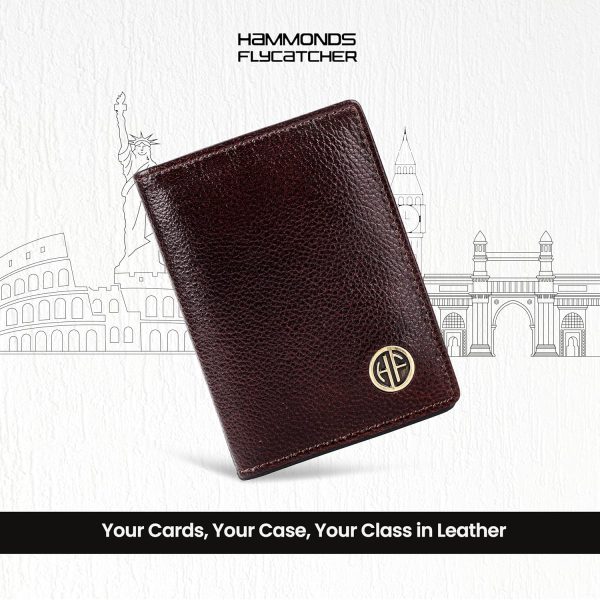 HAMMONDS FLYCATCHER Genuine Leather Card Holder Wallet for Man & Women, RFID Protected ATM/Credit Card Holder Wallet for Men with 6 Slots - Image 4