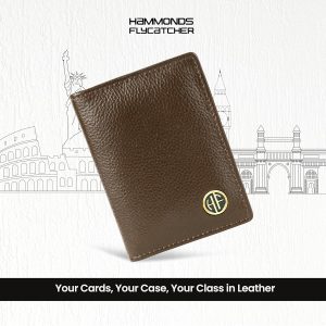 HAMMONDS FLYCATCHER Genuine Leather Card Holder Wallet for Man & Women, RFID Protected ATM/Credit Card Holder Wallet for Men with 6 Slots