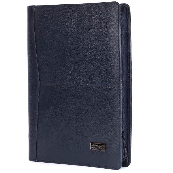 HAMMONDS FLYCATCHER Genuine Leather File Folder, Document Organizer File with Zipper Closure, Premium File Holder for Documents, Business & Office Document File Folder Black (Copy) - Image 4