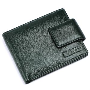 HAMMONDS FLYCATCHER RFID Protected Bi-Fold Wallet for Men Leather Original, Mens Wallet, Leather Wallets for Men Stylish, 7 Card Slots, 1 ID Slot, Zipper Coin Pocket, Gift for Mens - Green