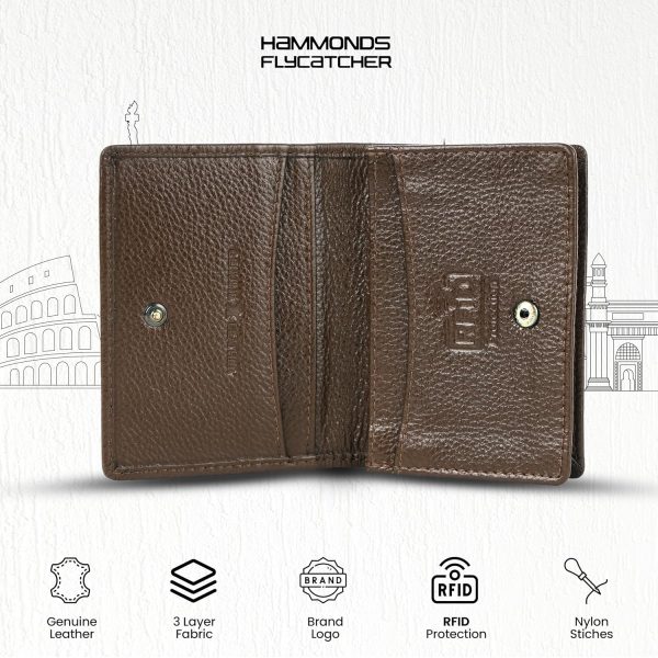 HAMMONDS FLYCATCHER Genuine Leather Card Holder Wallet for Man & Women, RFID Protected ATM/Credit Card Holder Wallet for Men with 6 Slots - Image 6